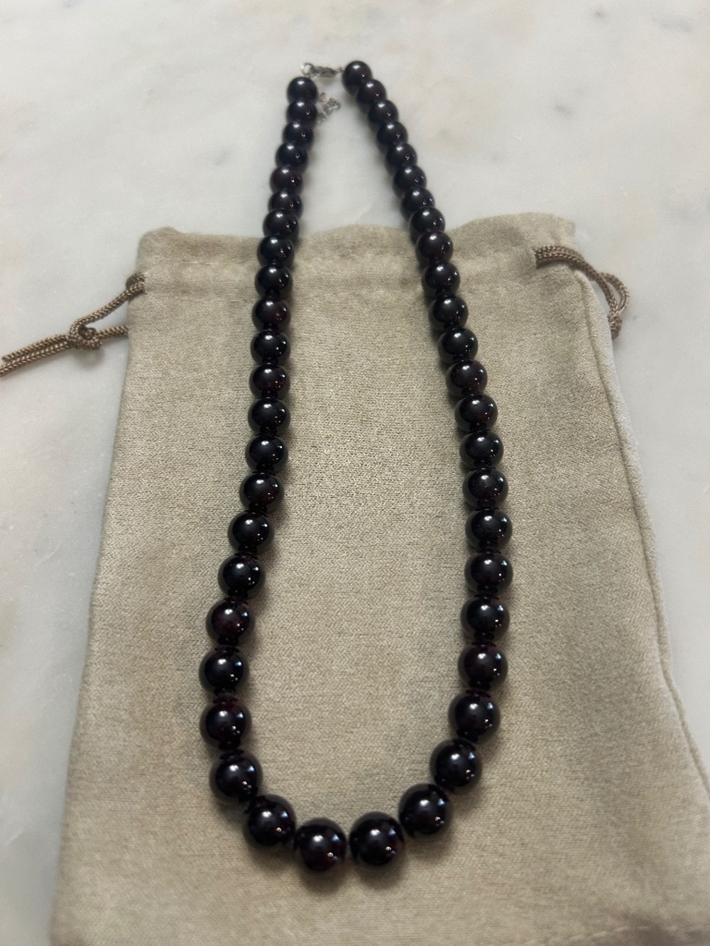 JTV Garnett Colored Pearl Necklace, 18”